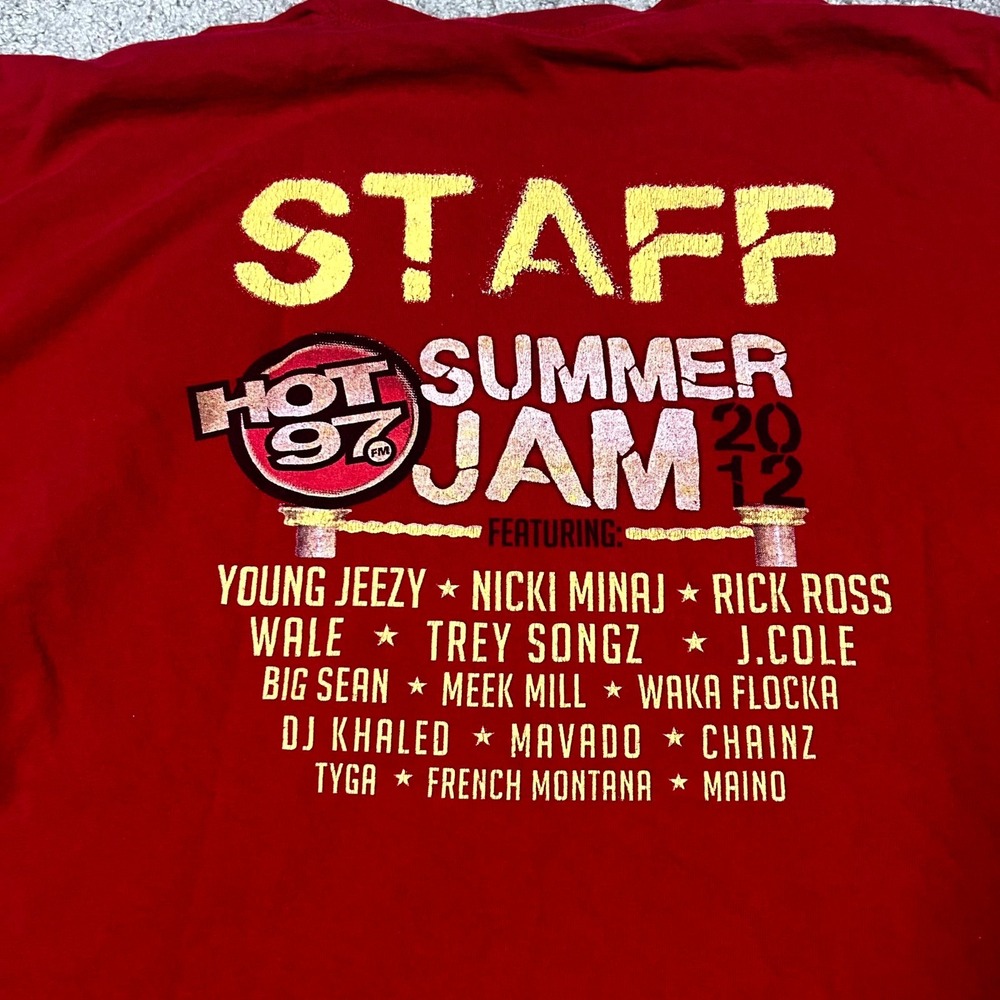 Gildan T-Shirt Men's XL Red Hot 97 Summer Jam‎ 2012 Rare Hip Hop Rap Concert Tee - Picture 8 of 8